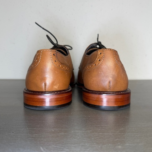 Joseph Abboud Mens Brown Italian Leather Brogue Oxford Dress Shoes Size 9.5 4HFU main image 10